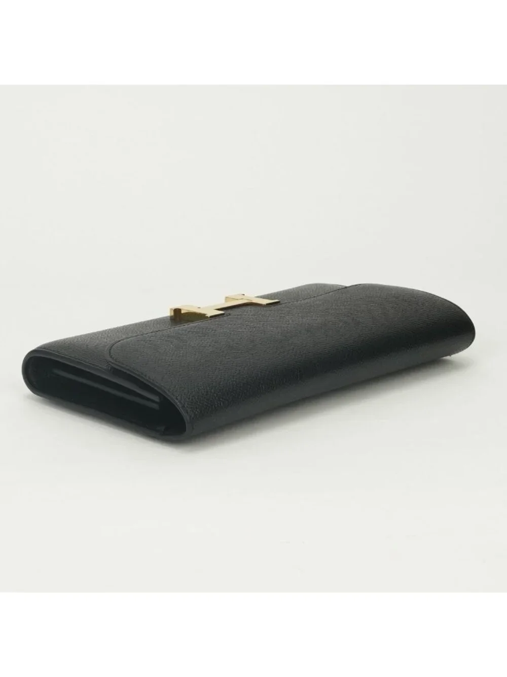 Hermes Constance Wallet Epsom Noir Black Gold Veau
